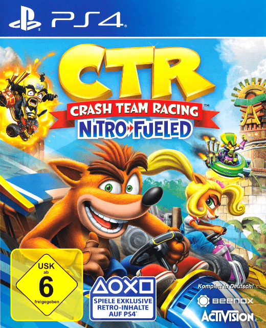 Crash Team Racing: Nitro Fueled box art for Playstation 4